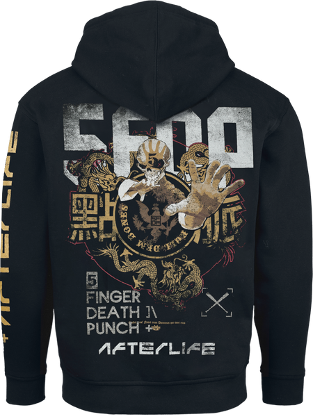 Sweat-shirt zippé à capuche  de Five Finger Death Punch - AfterLife - S à XXL - pour Homme - noir - Five Finger Death Punch - View 2