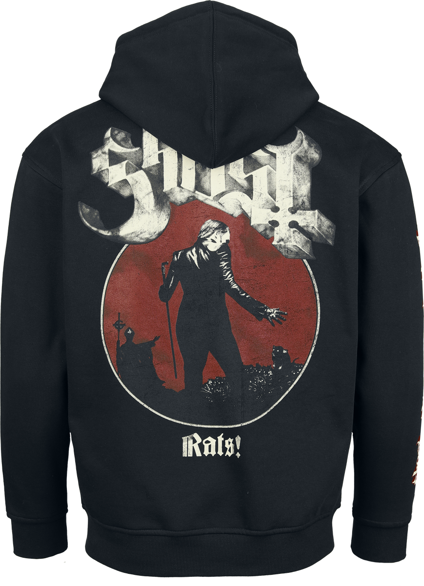 Sweat-shirt zippé à capuche  de Ghost - Rats - S à XXL - pour Homme - noir - Ghost - View 2