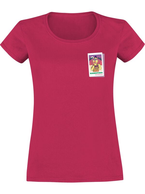 T-Shirt Manches courtes  de Sesame Street - Bart Vacation - S à XXL - pour Femme - rose - Sesame Street
