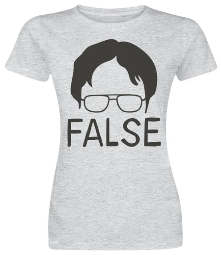 T-Shirt Manches courtes  de The Office - False - L à XXL - pour Femme - gris chiné - The Office