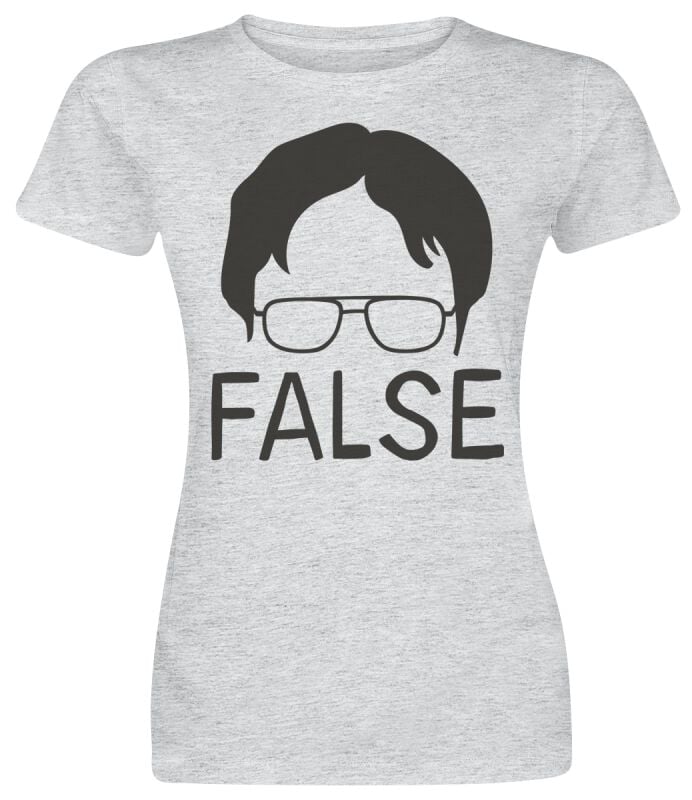 T-Shirt Manches courtes  de The Office - False - L à XXL - pour Femme - gris chiné - The Office