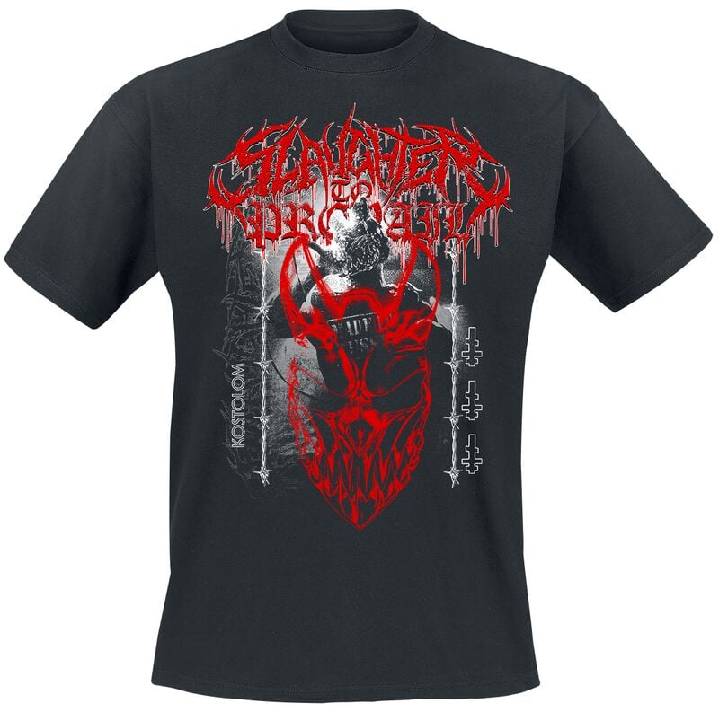 T-Shirt Manches courtes  de Slaughter To Prevail - Red Mask Kostolom - S à 5XL - pour Homme - noir - Slaughter To Prevail