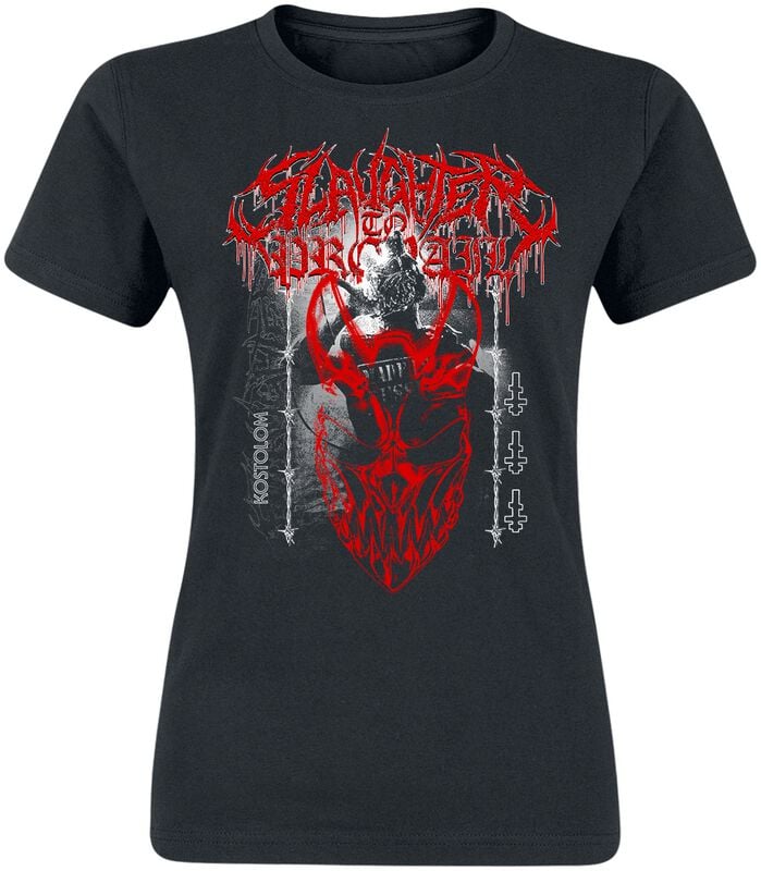 T-Shirt Manches courtes  de Slaughter To Prevail - Red Mask Kostolom - S à 3XL - pour Femme - noir - Slaughter To Prevail