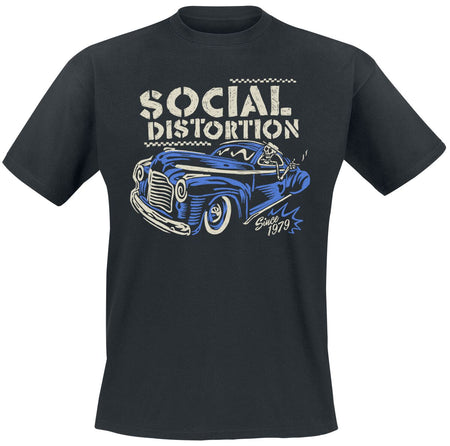 T-Shirt Manches courtes  de Social Distortion - Vintage Ride - S à 3XL - pour Homme - noir - Social Distortion