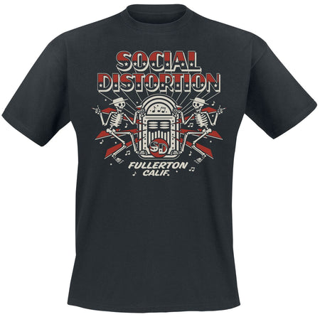 T-Shirt Manches courtes  de Social Distortion - Jukebox Skelly - S à 3XL - pour Homme - noir - Social Distortion
