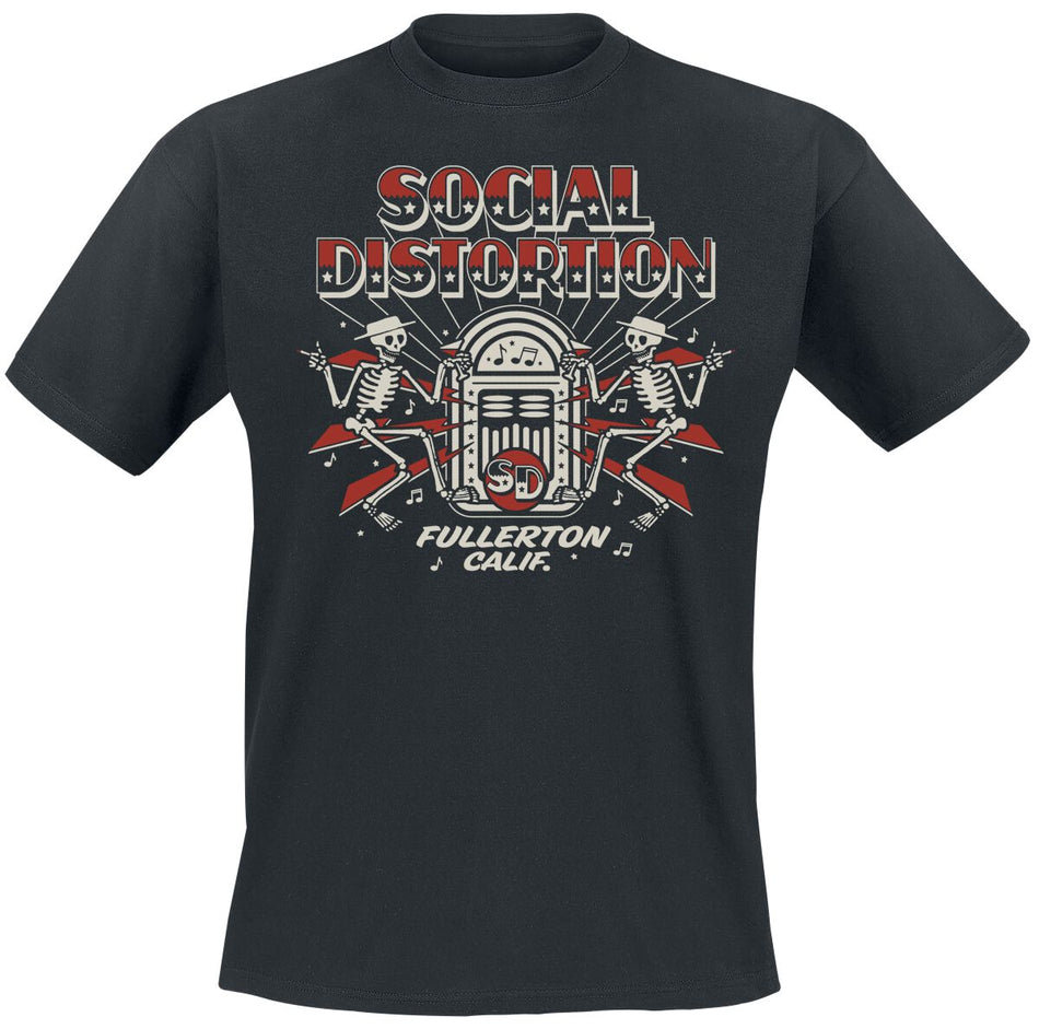 T-Shirt Manches courtes  de Social Distortion - Jukebox Skelly - S à 3XL - pour Homme - noir - Social Distortion