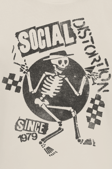 T-Shirt Manches courtes  de Social Distortion - Checkered Skelly - S à XXL - pour Homme - naturel - Social Distortion - View 2