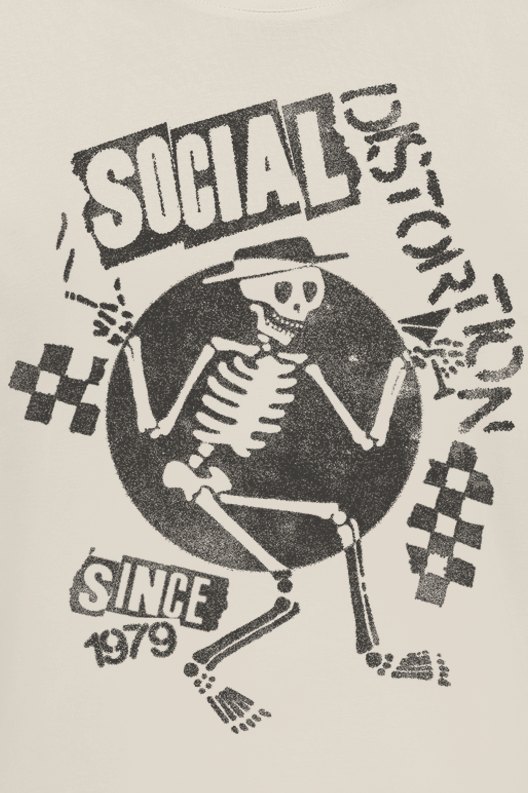 T-Shirt Manches courtes  de Social Distortion - Checkered Skelly - S à XXL - pour Homme - naturel - Social Distortion - View 2