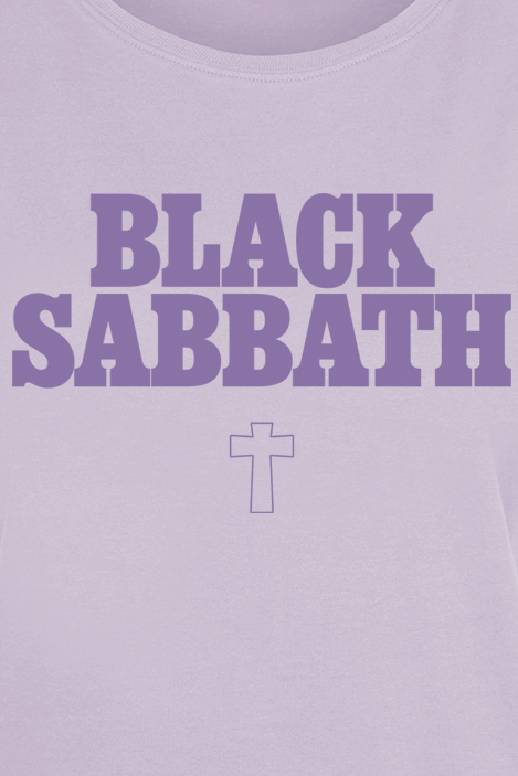 T-Shirt Manches courtes  de Black Sabbath - Typo Cross - L à XXL - pour Femme - lilas - Black Sabbath - View 2