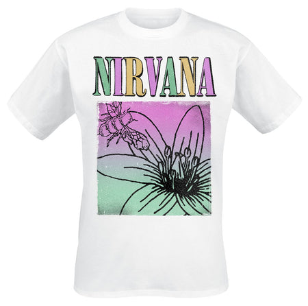 T-Shirt Manches courtes  de Nirvana - Flower Square - M à 3XL - pour Homme - blanc - Nirvana