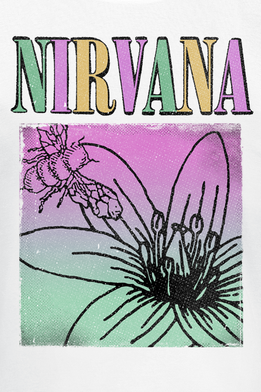 T-Shirt Manches courtes  de Nirvana - Flower Square - M à 3XL - pour Homme - blanc - Nirvana - View 2
