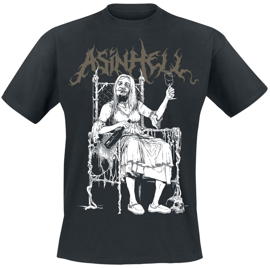 T-Shirt Manches courtes  de Asinhell - Føj For Helvede - S à M - pour Homme - noir - Asinhell