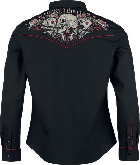 Chemise manches longues  de Rock Rebel by EMP - Rock Rebel X Lucky 13 - Shirt - M à XXL - pour Homme - noir - Rock Rebel by EMP - View 2