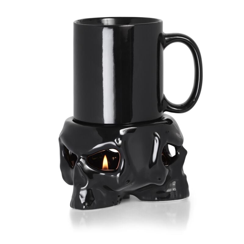 Mug Gothic de Alchemy England - Mug avec Réchauffe-Tasse Skull - pour Unisexe - noir - Alchemy England