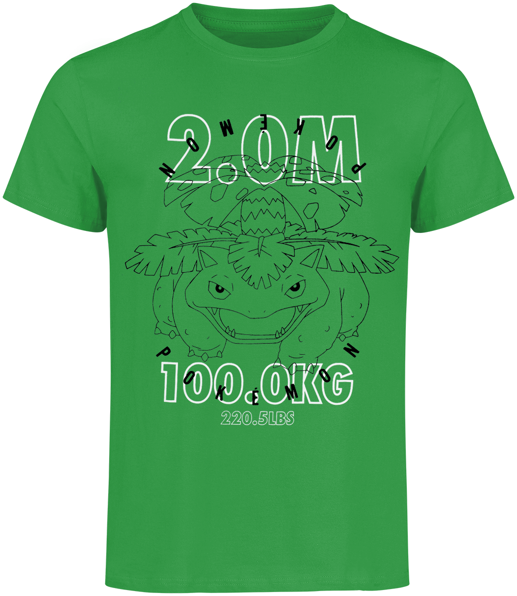 T-Shirt Manches courtes Gaming de Pokémon - Florizarre - S à XL - pour Homme - vert - Pokémon - View 2