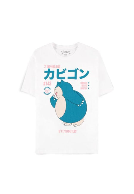 T-Shirt Manches courtes Gaming de Pokémon - Ronflex - XS à XXL - pour Femme - blanc - Pokémon