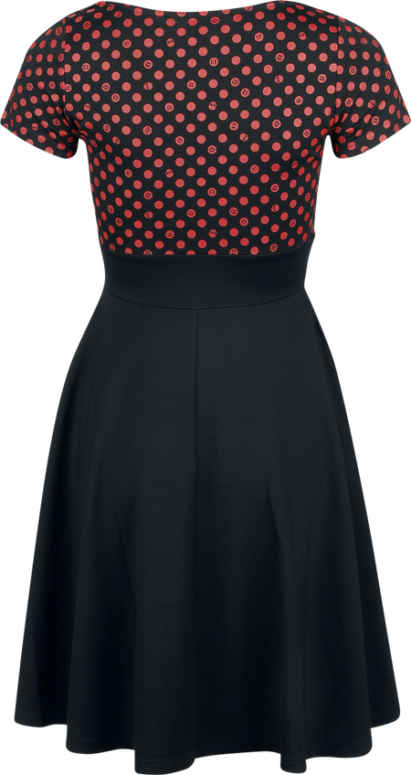 Robe mi-longue  de Rock Rebel by EMP - Pois - S à XL - pour Femme - noir - Rock Rebel by EMP - View 2