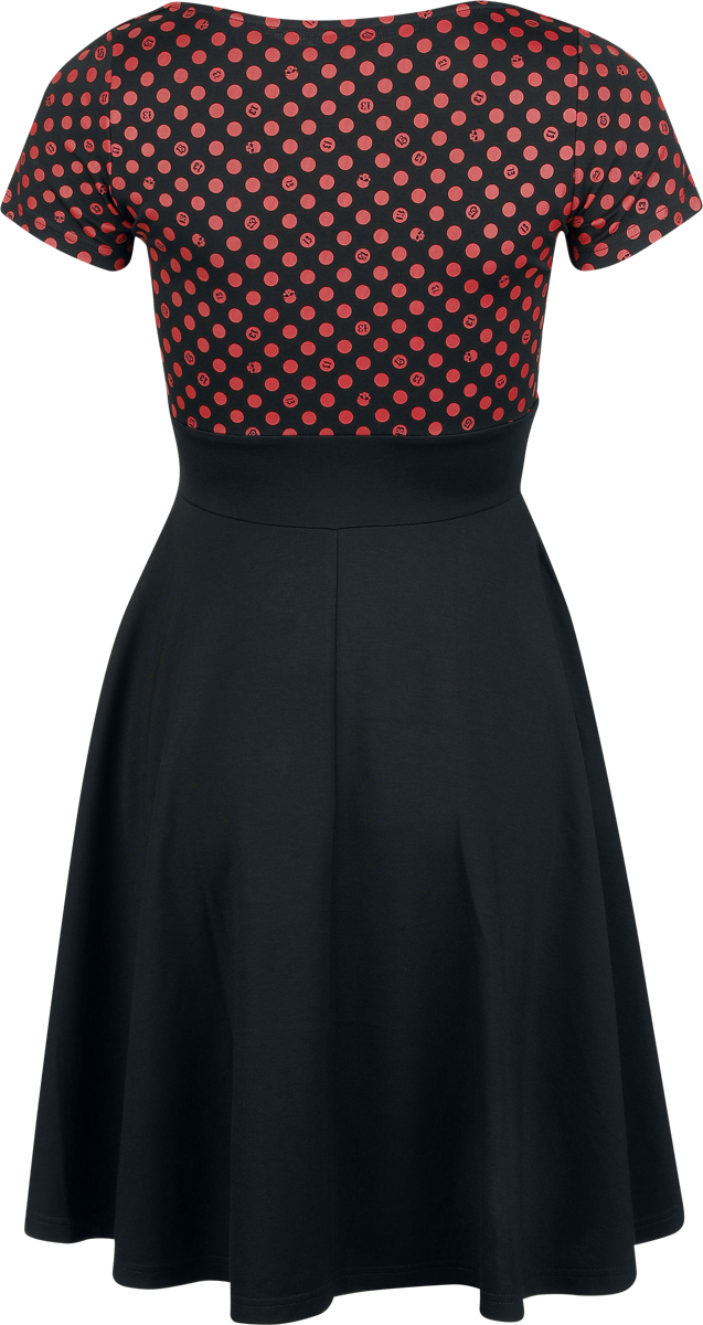 Robe mi-longue  de Rock Rebel by EMP - Pois - S à XL - pour Femme - noir - Rock Rebel by EMP - View 2