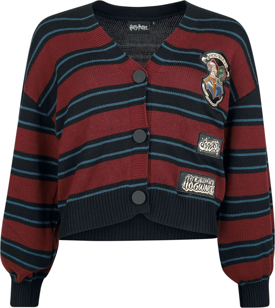 Gilets & Ponchos  de Harry Potter - DA Grunge Collection - S.P.E.W. Cardigan - S à XXL - pour Femme - bordeaux/bleu marine - Harry Potter