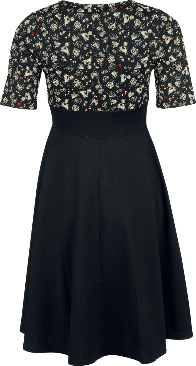 Robe courte  de Rock Rebel by EMP - Pois - S à L - pour Femme - noir - Rock Rebel by EMP - View 2