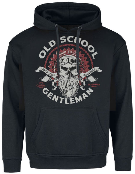 Sweat-shirt à capuche Rockabilly de Gasoline Bandit - Old School Gentleman - M à 4XL - pour Homme - noir - Gasoline Bandit