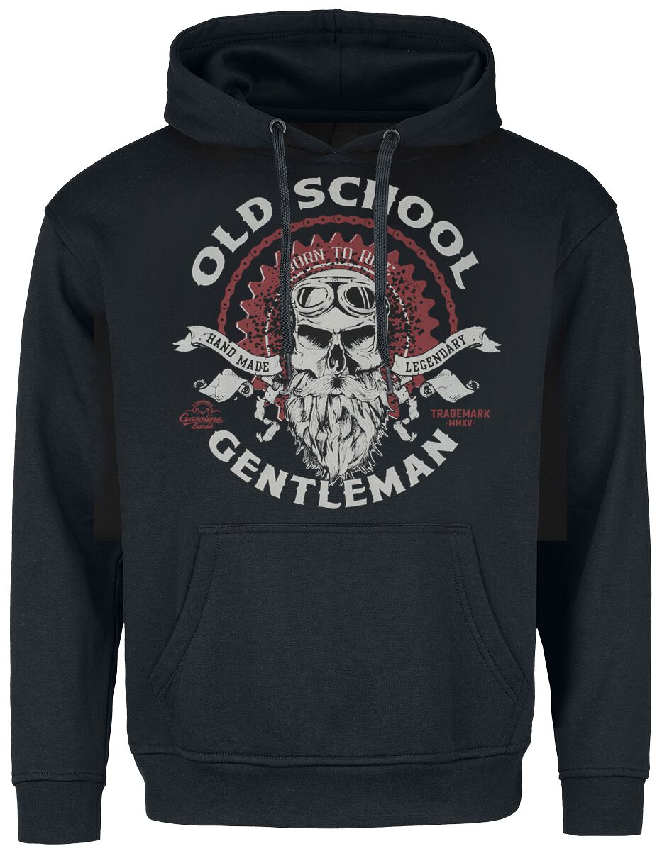Sweat-shirt à capuche Rockabilly de Gasoline Bandit - Old School Gentleman - M à 4XL - pour Homme - noir - Gasoline Bandit