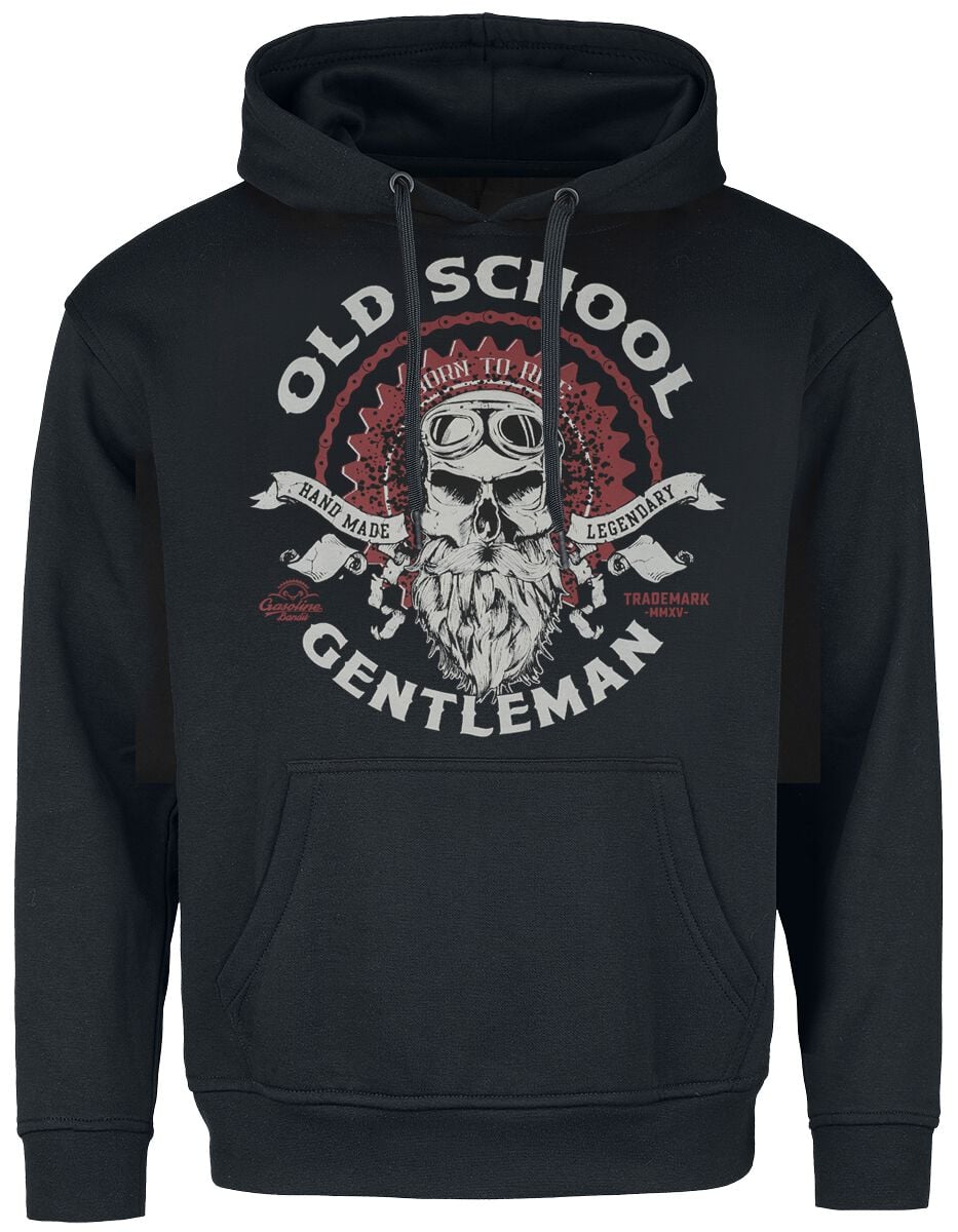 Sweat-shirt à capuche Rockabilly de Gasoline Bandit - Old School Gentleman - M à 4XL - pour Homme - noir - Gasoline Bandit