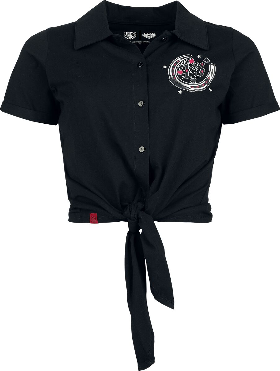 Chemisier  de Rock Rebel by EMP - Rock Rebel X Lucky 13 - Blouse - S à XXL - pour Femme - noir - Rock Rebel by EMP