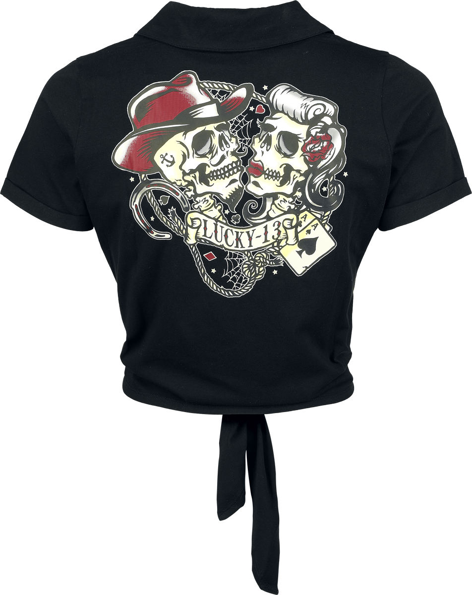 Chemisier  de Rock Rebel by EMP - Rock Rebel X Lucky 13 - Blouse - S à XXL - pour Femme - noir - Rock Rebel by EMP - View 2