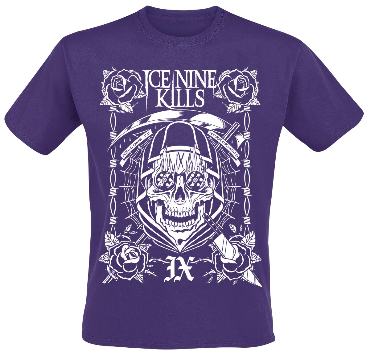 T-Shirt Manches courtes  de Ice Nine Kills - Tattoo Tee - M - pour Homme - lilas - Ice Nine Kills