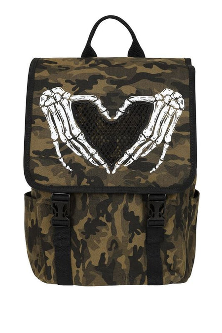 Sac à dos Gothic de Banned Alternative - Darkest Love Camo - pour Femme - camouflage - Banned Alternative