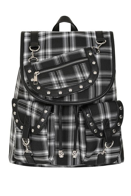 Sac à dos Gothic de Banned Alternative - Yamy - pour Femme - noir/blanc - Banned Alternative