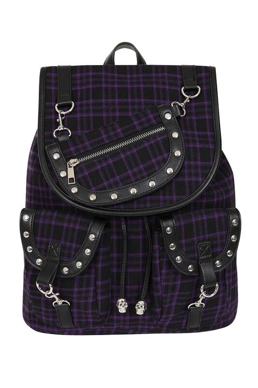 Sac à dos Gothic de Banned Alternative - Yamy - pour Femme - noir/lilas - Banned Alternative