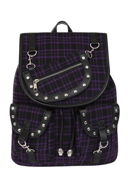 Sac à dos Gothic de Banned Alternative - Yamy - pour Femme - noir/lilas - Banned Alternative