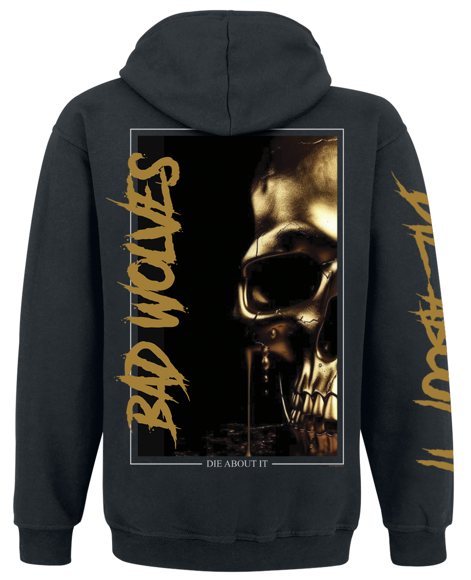 Sweat-shirt à capuche  de Bad Wolves - Die About It Hoodie - S à XXL - pour Homme - noir - Bad Wolves - View 2