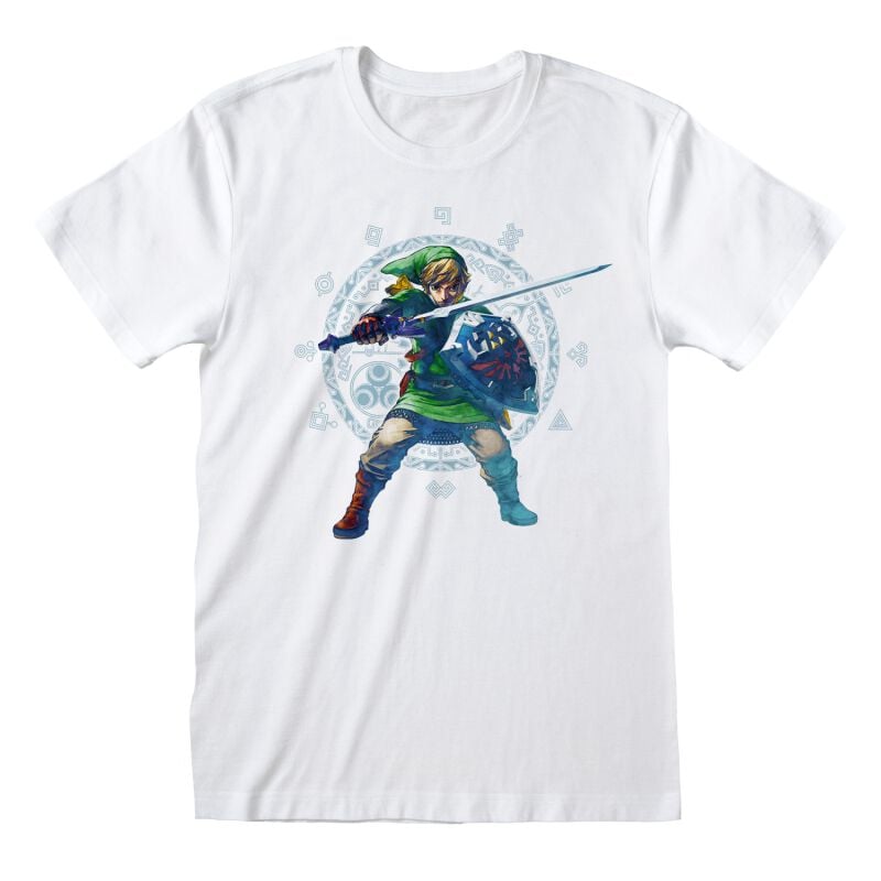 T-Shirt Manches courtes Gaming de The Legend Of Zelda - Épée Skyward - XL à XXL - pour Unisexe - blanc - The Legend Of Zelda