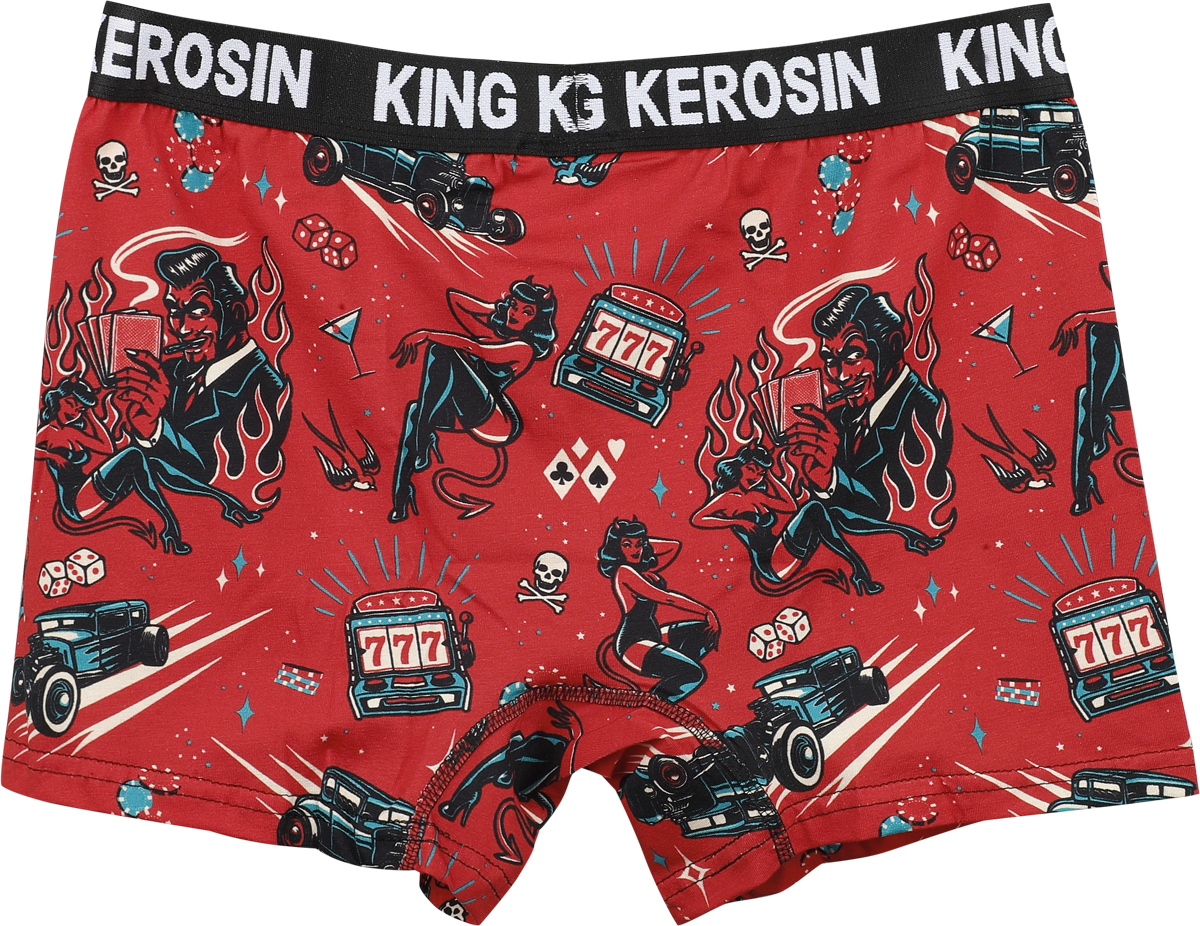Boxer Rockabilly de King Kerosin - Rockabilly Devil - Boxer - S à XXL - pour Homme - rouge - King Kerosin - View 2
