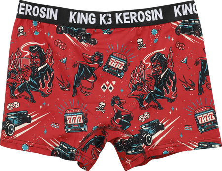 Boxer Rockabilly de King Kerosin - Rockabilly Devil - Boxer - S à XXL - pour Homme - rouge - King Kerosin - View 2