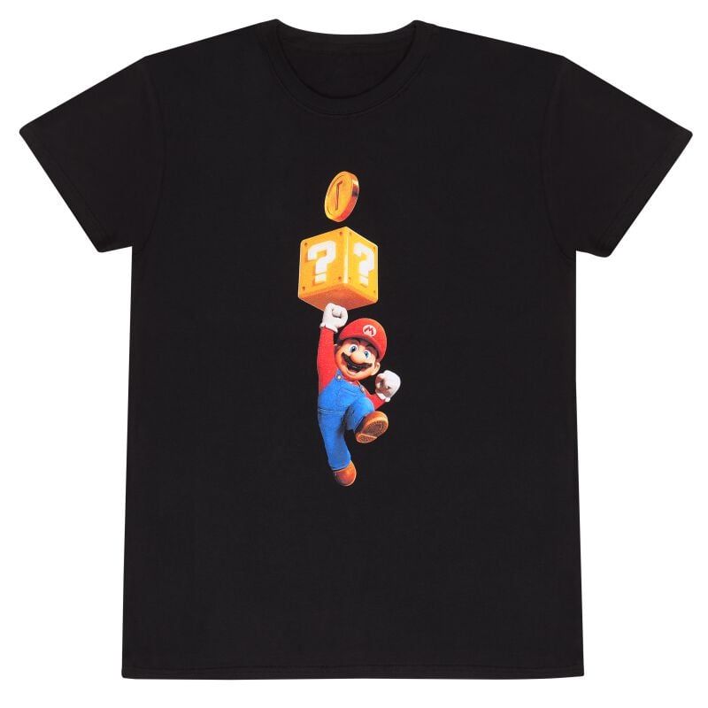 T-Shirt Manches courtes Gaming de Super Mario Bros. - Mario Coin - M - pour Unisexe - noir - Super Mario Bros.