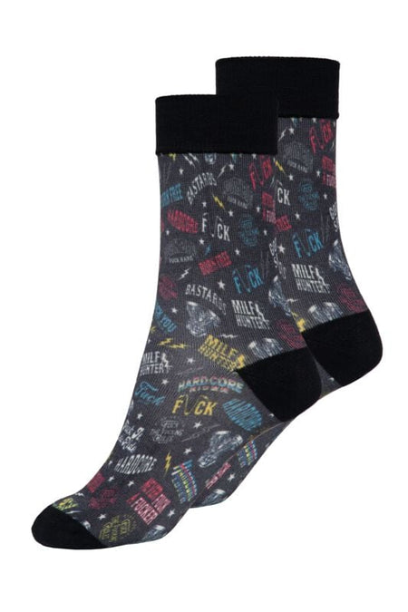 Chaussettes Rockabilly de King Kerosin - Motorcycle Tools Socks - EU39-42 à EU 43-46 - pour Homme - noir - King Kerosin