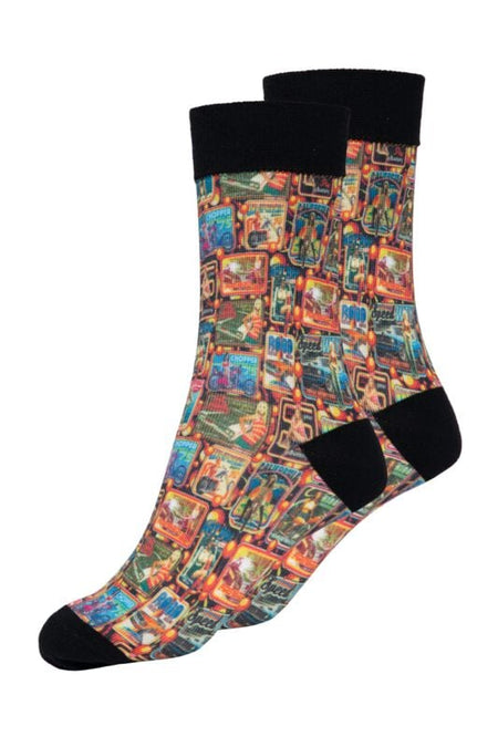 Chaussettes Rockabilly de King Kerosin - Seventies Socks - EU 39-42 - pour Homme - noir - King Kerosin