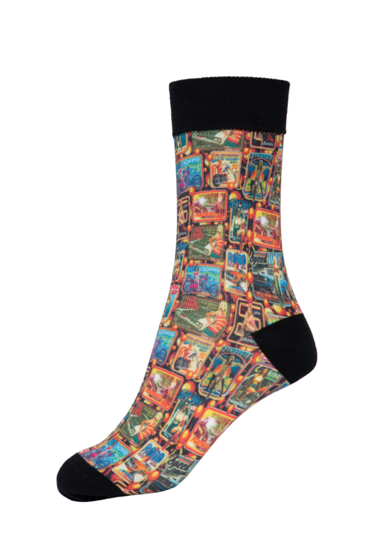 Chaussettes Rockabilly de King Kerosin - Seventies Socks - EU 39-42 - pour Homme - noir - King Kerosin - View 2