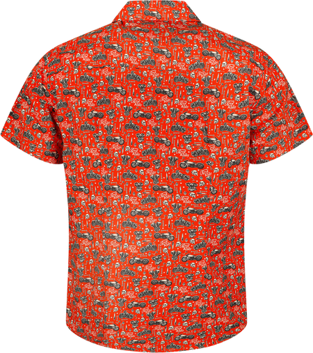 Chemise manches courtes Rockabilly de King Kerosin - LA Motor Soul Shirt - S à L - pour Homme - rouge - King Kerosin - View 2