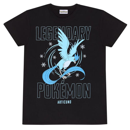 T-Shirt Manches courtes Gaming de Pokémon - Legendary Articuno - S à L - pour Unisexe - noir - Pokémon