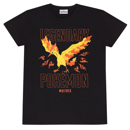 T-Shirt Manches courtes Gaming de Pokémon - Legendary Moltres - M - pour Unisexe - noir - Pokémon