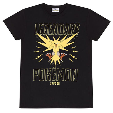 T-Shirt Manches courtes Gaming de Pokémon - Legendary Zapdos - M à XXL - pour Unisexe - noir - Pokémon