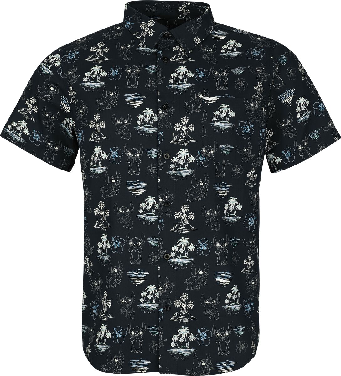 Chemise manches courtes Disney de Lilo & Stitch - Black Summer - S à XXL - pour Homme - multicolore - Lilo & Stitch