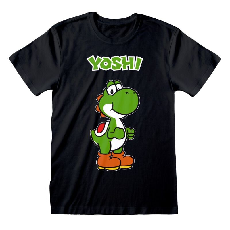 T-Shirt Manches courtes Gaming de Super Mario - Yoshi - S à XXL - pour Unisexe - noir - Super Mario