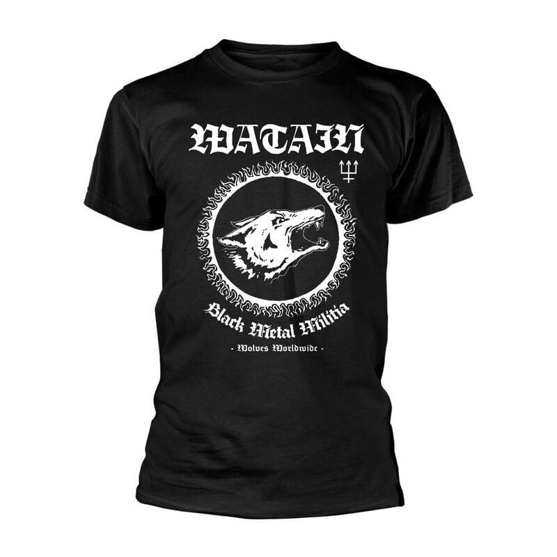 T-Shirt Manches courtes  de Watain - Black Metal Militia - S à XXL - pour Homme - noir - Watain