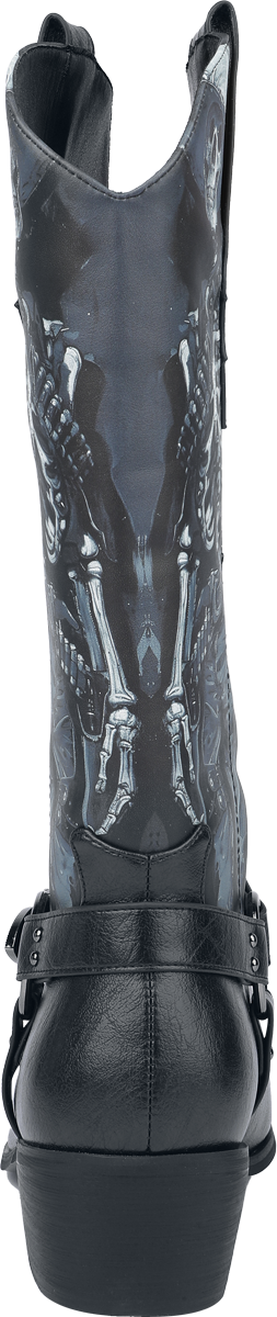 Bottes de motard  de KOI - Scorched One Western Boots - Vintage Black - EU41 à EU46 - pour Homme - noir - KOI - View 2